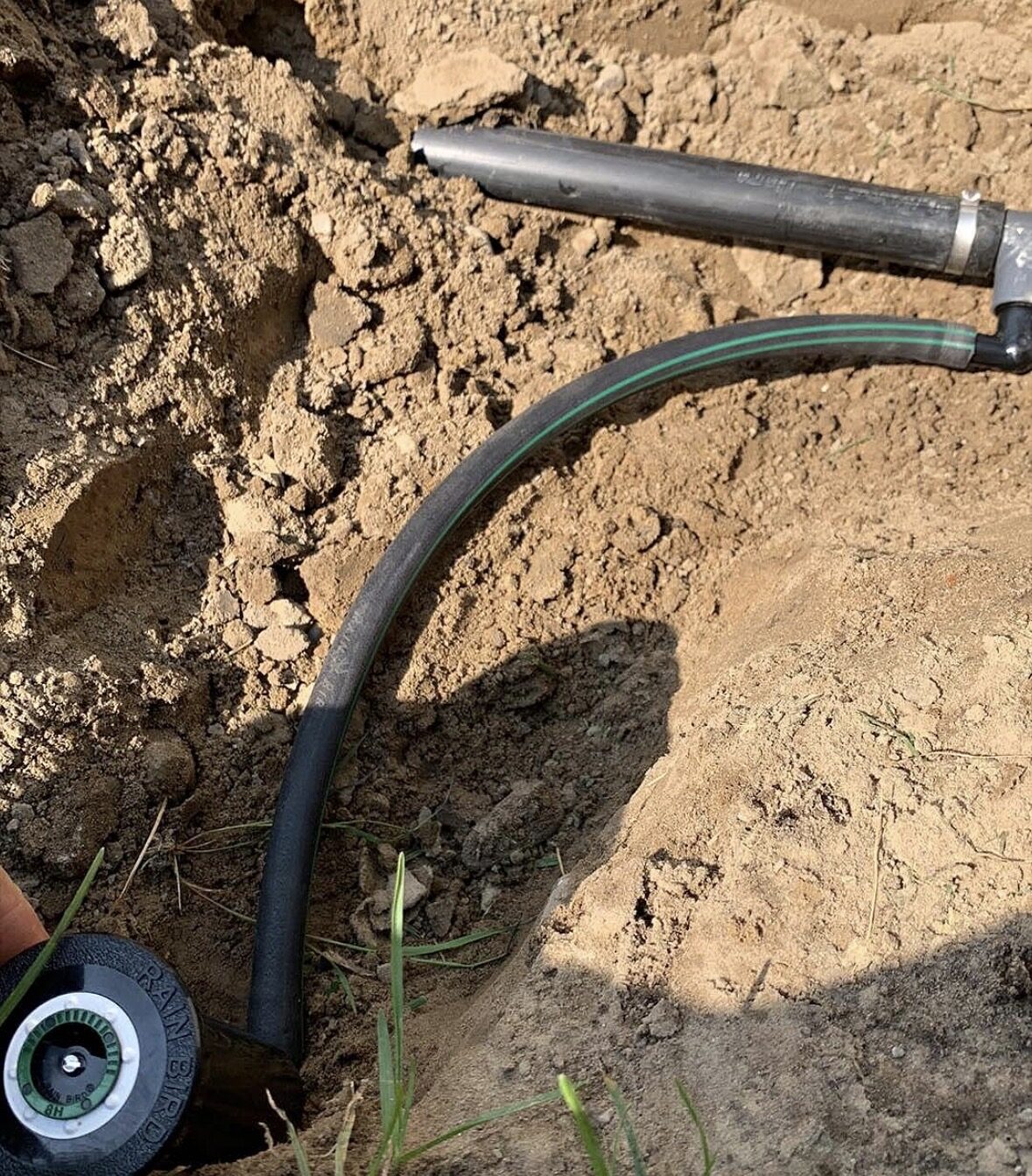 During-repair photo from Shelby Township irrigation revamp